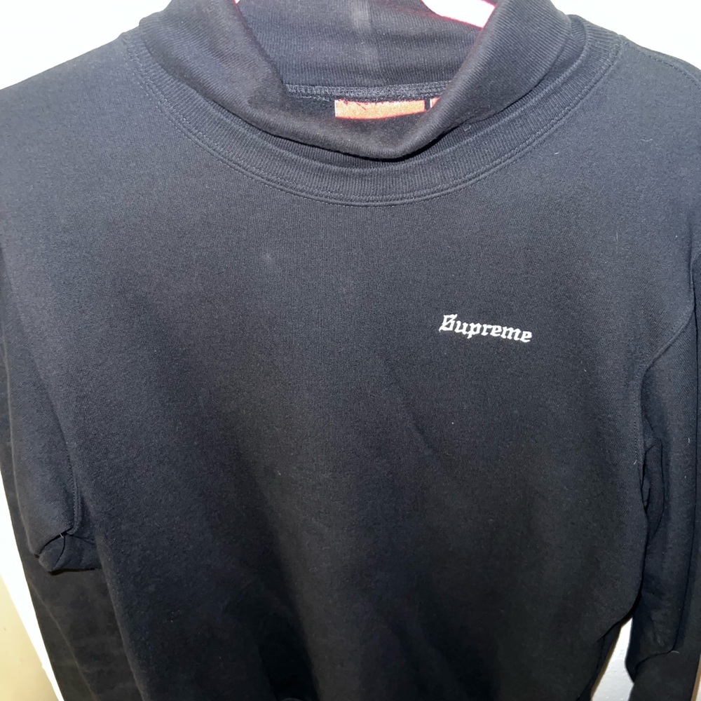 Supreme Classic Black Turtleneck Sweater